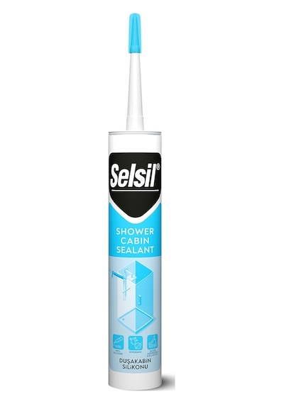 Selsil Duşakabin Silikonu 280ml. (Beyaz) Beyaz Beyaz
