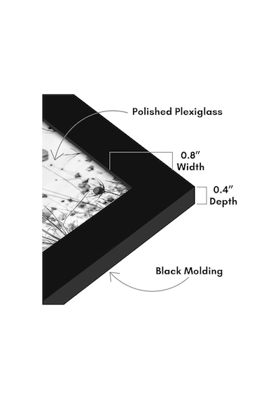 5x5 Picture Frame With Polished Plexiglass - Set Of 12 - Signature Collection - Picture Frames With Engineered Wood - Square Frame For Tabletop And Wall Display - Black