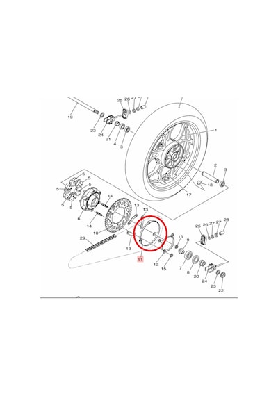 Yamaha Mt-25 Or.  Arka Dişli Braketi (Büyük) 1Wd-F537W-00