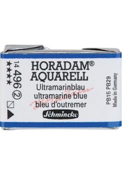 Schmincke : Horadam Aquarell Artist Sulu Boya : Tam Tablet : Seri 2 496 Ultramarine Blue