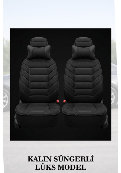 Volvo S40 1996 Uyumlu Siyah Renk Lüks Premium 2 Adet Minder Ve Yastık