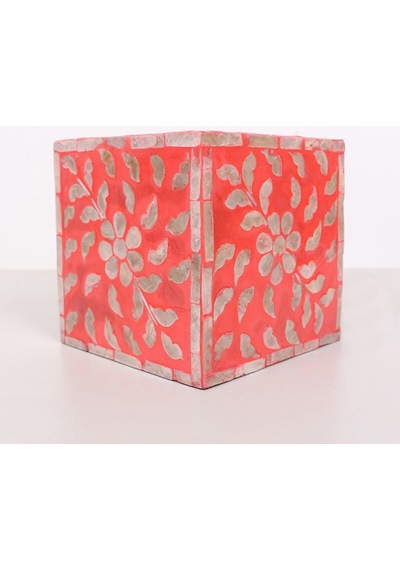 Anita Sedefli Kare Peçetelik 15x15x15 Cm Kırmızı