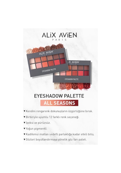 Alix Avien 12'li Far Paleti Eyeshadow Palette 999 All Seasons 15,6 G