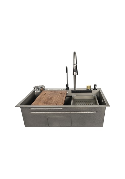 Stilmax Paslanmaz Çelik Akıllı Şelale Eviye Seti 75 x 45 CM 7 Fonksiyonlu