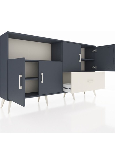 Arges Konsol 4 Raflı Tek Çekmeceli 4 Kapaklı 176x30x99 Antrasit-a Antrasit-antrasit/aytaşı Arges Konsol 4 Raflı Tek Çekmeceli 4 Kapaklı 176x30x99 Antrasit-a Antrasit-antrasit/aytaşı