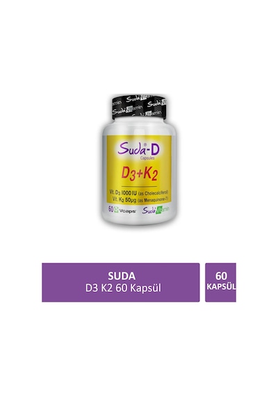 Suda Vitamin Suda-D Vitamin D3 K2 60 Veggy Kapsül