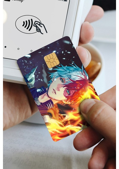 Shoto Todoroki Kart Kaplama Sticker 7 Adet Boku No Hero Academia My Hero Academia Çok Renkli