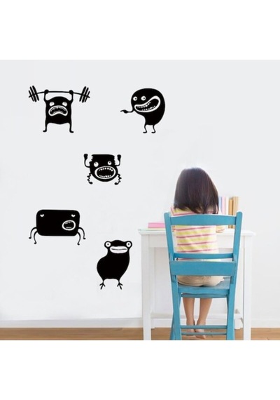 Çocuk Odası Duvar Sticker Karikatür Sevimli Canavarlar Desen Duvar Dekorasyonu