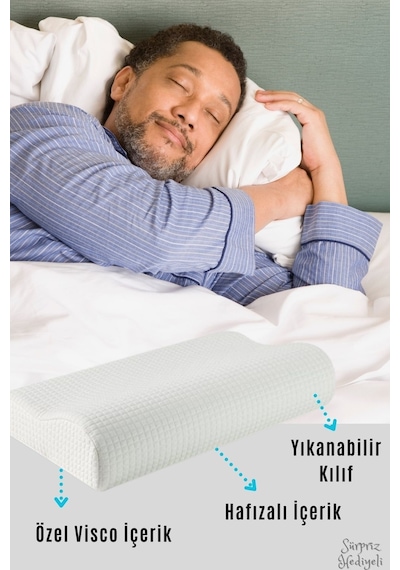 Visko Boyun Yastığı Viskon Yastık Visko Love Yastık Visko Yastık Ortopedik Yastık Visko Beyaz
