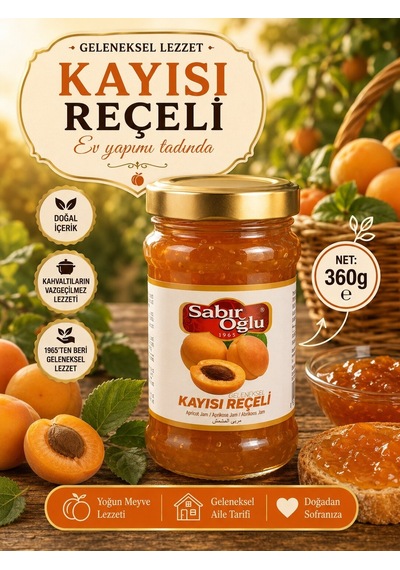 Sabıroğlu Kayısı Reçeli Net 360 Gr Kavanoz