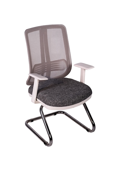 Ofisbazaar Up Beyaz Fileli Misafir Koltuğu Ergonomik Toplantı Ve Bekleme Koltuğu Desenli Gri Gri Ofisbazaar Up Beyaz Fileli Misafir Koltuğu Ergonomik Toplantı Ve Bekleme Koltuğu Desenli Gri Gri