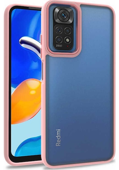 Xiaomi Redmi Note 11 Global Kılıf Zore Flora Kapak Rose Gold