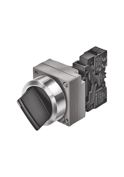 Siemens 3sb3608-2ea11 22mm Siyah Yaylı Mandal Buton 3 Pozisyonlu 2no+2nc