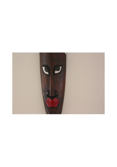 Ahşap Otantik Mask Zebra 50cm Duvar Süsü Dekoratif Maske