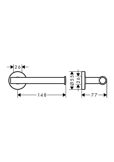 Hansgrohe Unıversal Tuvalet Kagıtlıgı Kapaksız Krom 41726000