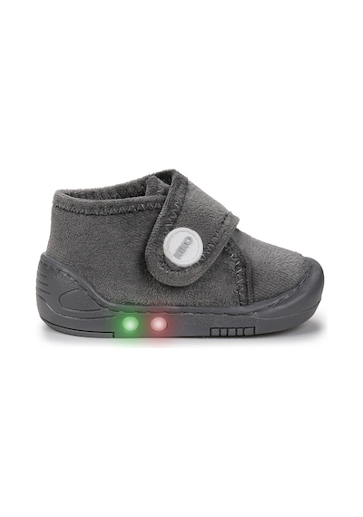 Kiko Kids Petri Günlük Işıklı Erkek Bebek Ev Okul Kreş Panduf Gri Gri