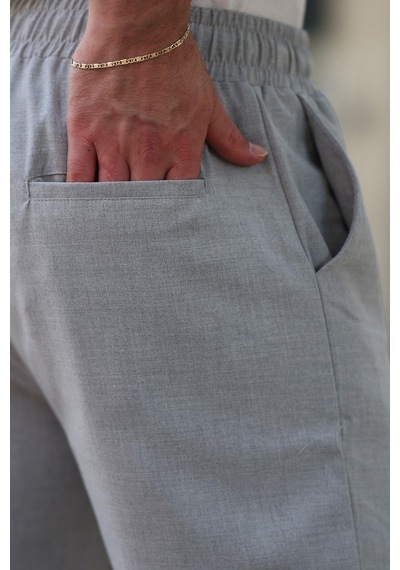Madmext Gri Regular Fit Erkek Pantolon E6574