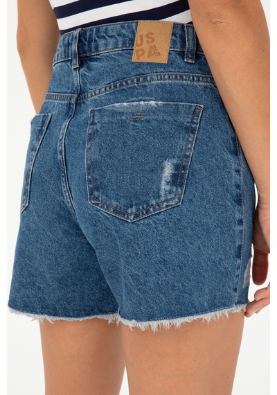 U.s. Polo Assn. Kadın Mavi Şort Jean 50283841-dn0022 Mavi