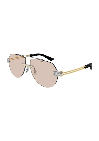 Bottega Veneta Bv1342s 002 Unısex Güneş Gözlüğü Metalik Gri