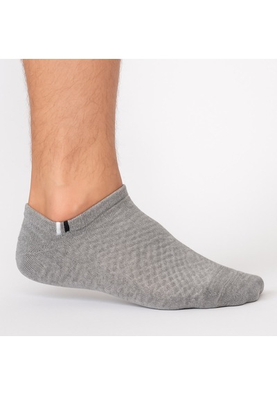 Plus Scorpion Erkek Pamuklu Sneaker Çorap 3 Lü Paket 40-44 Numara Mavi / Gri / Yeşil Nefes Alabilir Spor Ve Günlük Kullanım Gri