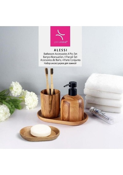 Primanova Alessi 4 Lü Banyo Seti D-s21272 Ahşap