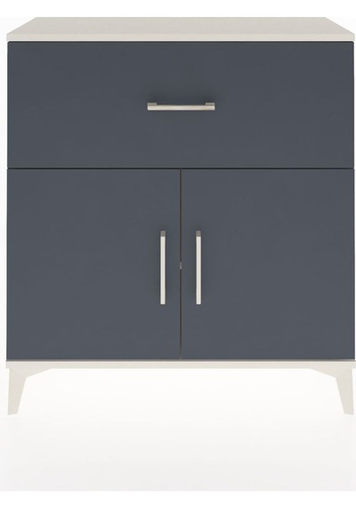 Arges Şifonyer Tek Raflı Tek Çekmeceli 2 Kapaklı 88x30x96 Aytaşı-antrasit Aytası