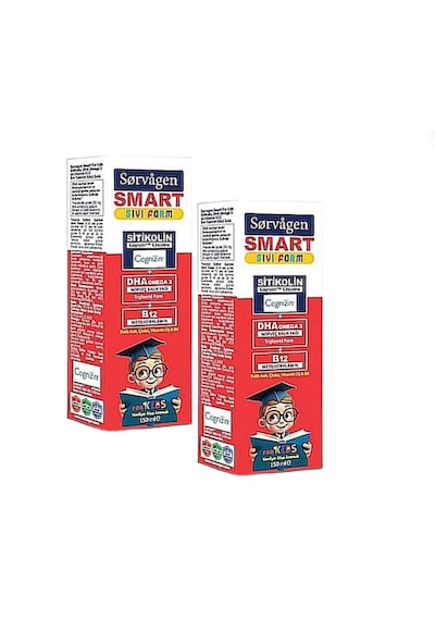 Sorvagen Smart Kids Sitikolin Sıvı Form B12 150 Ml X 2 Adet