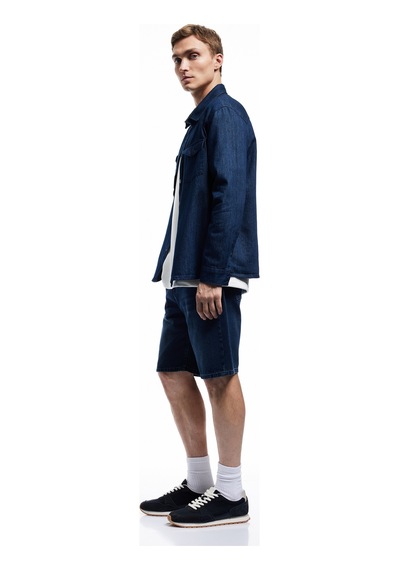 Koton Normal Bel Pamuklu Bermuda Oversize Jean Şort Koyu İndigo 5sam40159nd İndigo