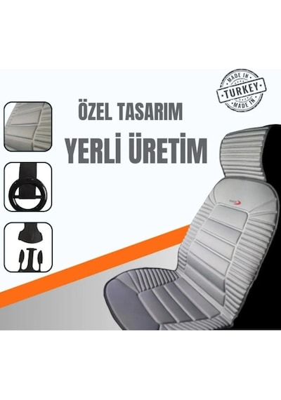 Volvo Xc60 İle Uyumlu Lüks Oto Koltuk Minderi Ortopedik 2 Li Set Gri 1 Set