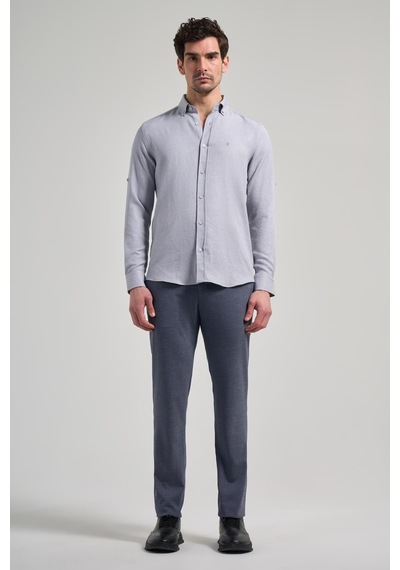 İmza Gri Kısalabilir Kol Düz Gabardin Düğmeli Yaka Cepsiz Casual Slim Fit Gömlek 1004250124 100 Gri İmza Gri Kısalabilir Kol Düz Gabardin Düğmeli Yaka Cepsiz Casual Slim Fit Gömlek 1004250124 100 Gri