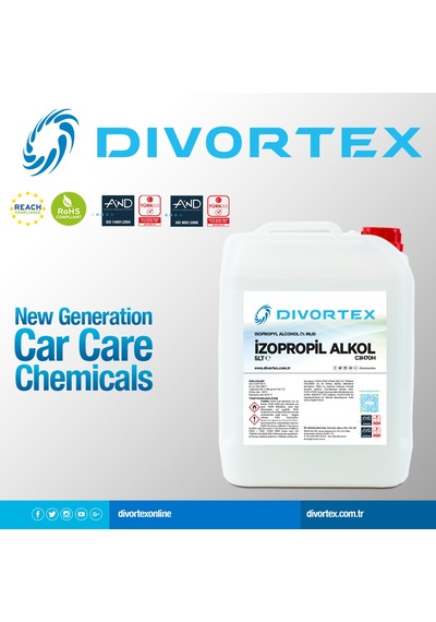 Divortex Ipa Izopropil Alkol C3H70H % 99.9 Saflık 5 Lt. 3.94 Kg