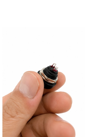 Yaylı Basmalı Kırmızı Anahtar 12 Mm On Off 10 Adet Pbs-33b 2 Pin 1a 250v Mini Yuvarlak Su Geçirmez Anahtar Pbs33b