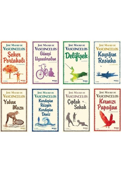 Jose Mauro De Vasconcelos 8 Kitap Set - Şeker Portakalı - Güneşi Uyandıralım - Delifişek - Kayığım Rosinha - Yaban Muzu - Kardeşim Rüzgar Kardeşim Den
