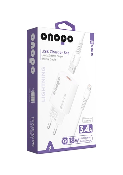 Onopo X8 18 W Lightning Usb 3.4 A Hızlı Şarj Cihazı