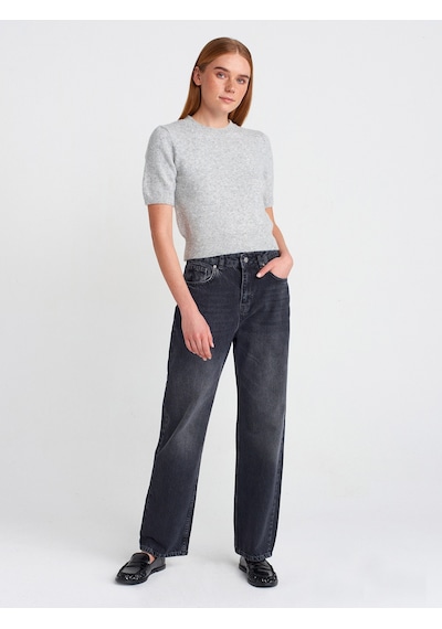 Dilvin 71773 Yeni Kesim Straight Pantolon Siyah