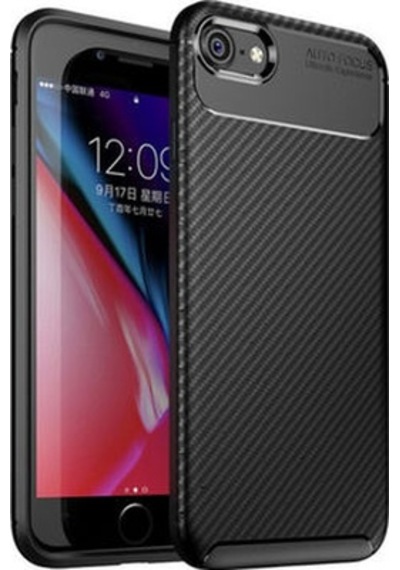 Nihcase Apple Uyumlu iPhone Se 2022 Kılıf Texture Negro Silikon Kapak