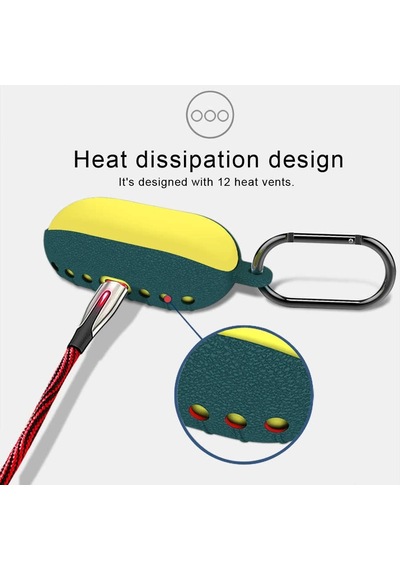 Galaxy   Uyumlu  Buds Kılıf Zore Airbag 07 Silikon Koyu Yeşil