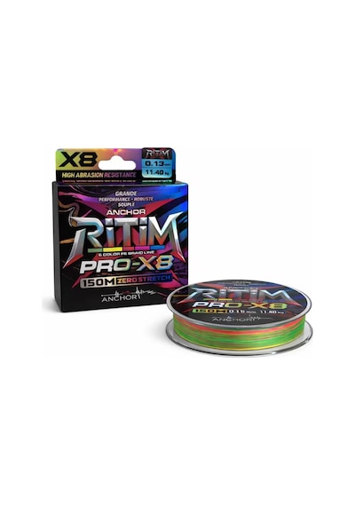 İp Örgü Misina - 8 Kat - Anchor Ritim X8 - 150mt - Ebruli - 0.13mm