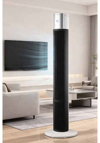 7go 7gtf2 41 İnç Kule Tipi Vantilatör Siyah 45w Turbo Force, Uzaktan Kumandalı, Sessiz, Zaman Ayar