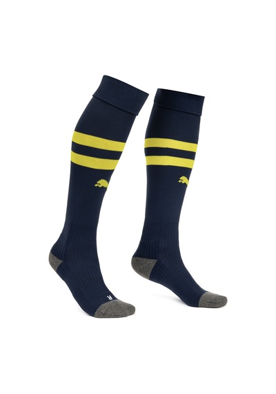 Puma 77587701 Team Fsk Striped Socks Repli Medieval Blue-blazing Yellow Erkek Corap 5 Mavi