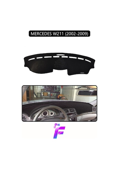 Mercedes W211 2002-2009 Uyumlu Torpido Örtüsü Yansıma Önleyici Kolay Montaj Tam Koruma H30 Torpido Halısı