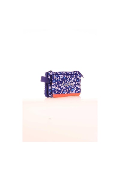Kaukko Hat Accordion Kalem Çantası Navy Blue Flowers K2677
