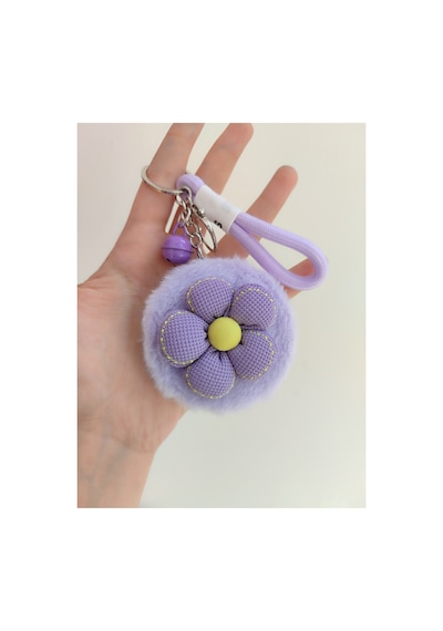 Peluş Çift Taraflı Şık Ayna Mor Mor