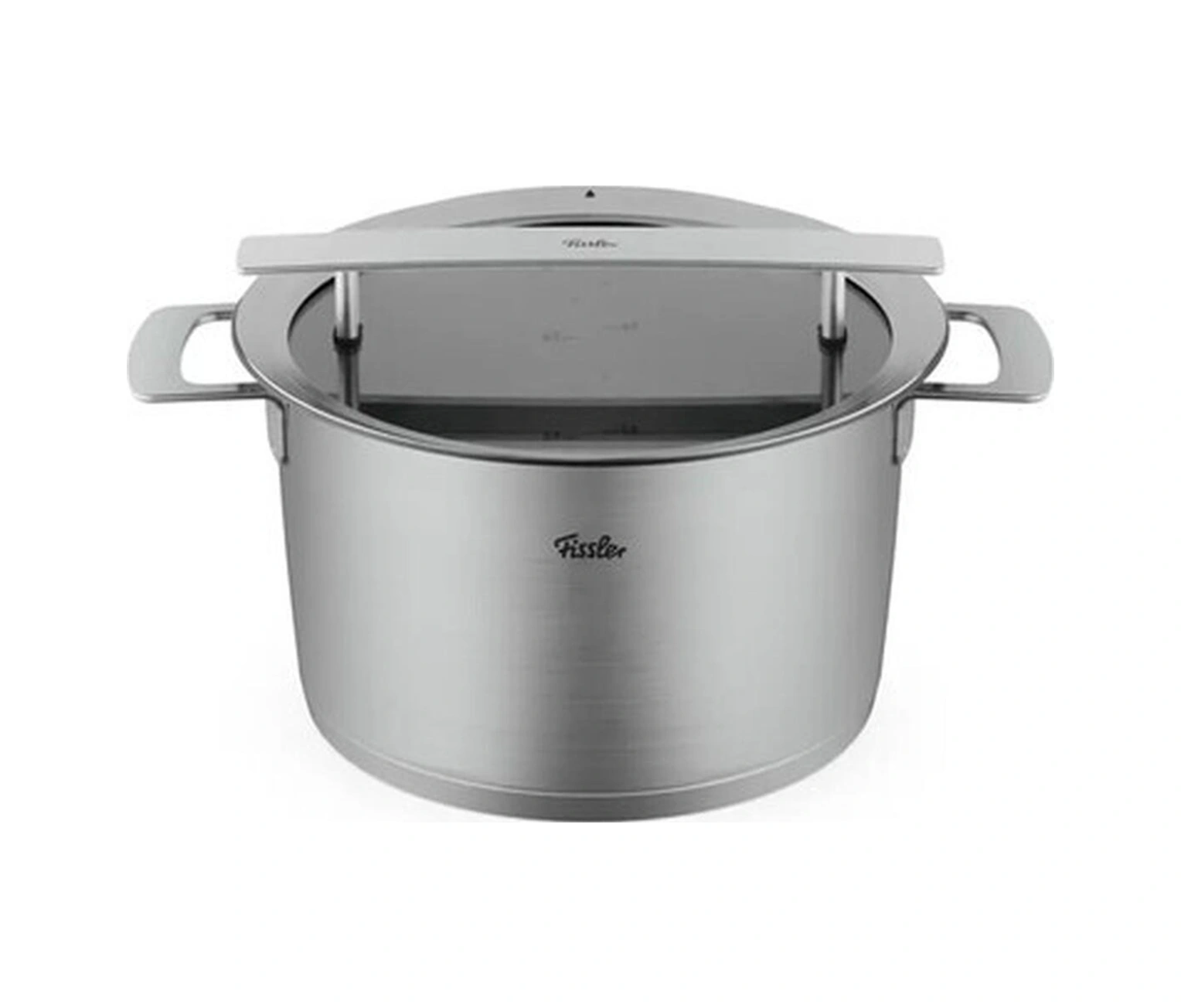 Fissler Phi Collection Cam Kapak Derin Tencere 24 Cm Bakır - Siyah