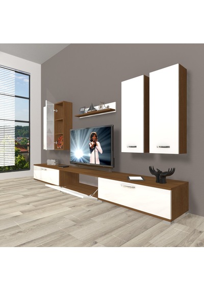 Decoraktiv Eko 8d Slm Tv Ünitesi Tv Sehpası Ceviz - Beyaz