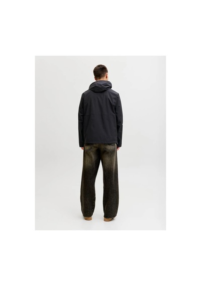 Jack & Jones 12291193 Kapüşonlu Yağmurluk Siyah