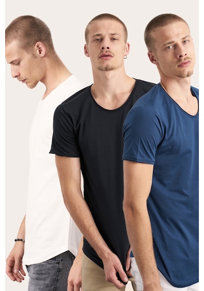 Cool Tarz 3'lü Paket Beyaz-siyah-lacivert Pis Yaka Salaş T-shirt Beyaz-siyah-lacivert Beyaz-siyah-lacivert Cool Tarz 3'lü Paket Beyaz-siyah-lacivert Pis Yaka Salaş T-shirt Beyaz-siyah-lacivert Beyaz-siyah-lacivert