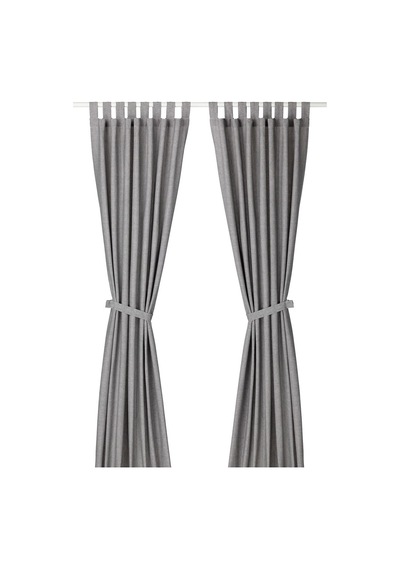 Fon Perde/2 Kanat, Gri, 140x300 Cm Gri