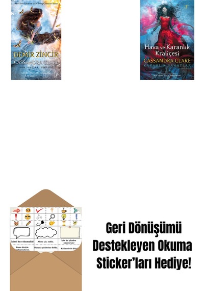 Demir Zincir Ciltli + Hava Ve Karanlık Kraliçesi Ciltli + Okuma Sticker'ları