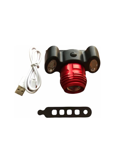 Çakarlı Bisiklet Lambası Şarjlı Ön Far Bisiklet Lambası Usb Şarjl